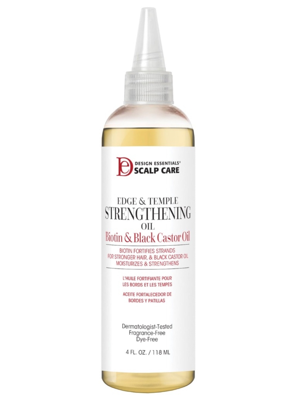 Design Essentials Scalp Care Edge & Temple Strengthening Oil w Biotin, 4oz, NWT